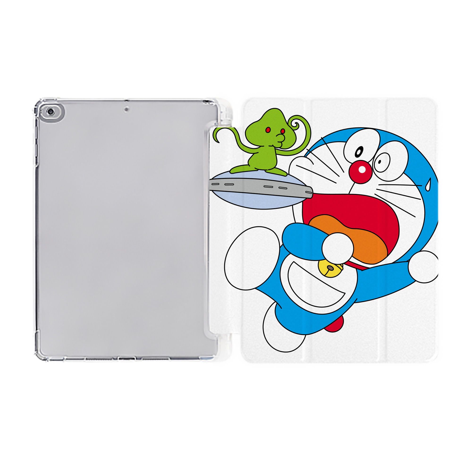 （画像用） ドラえもん Doraemon IPad ケース ペン収納付き 三つ折りスタンド PUレザー×シリコン 対応機種9.5/10.5/10.9インチ